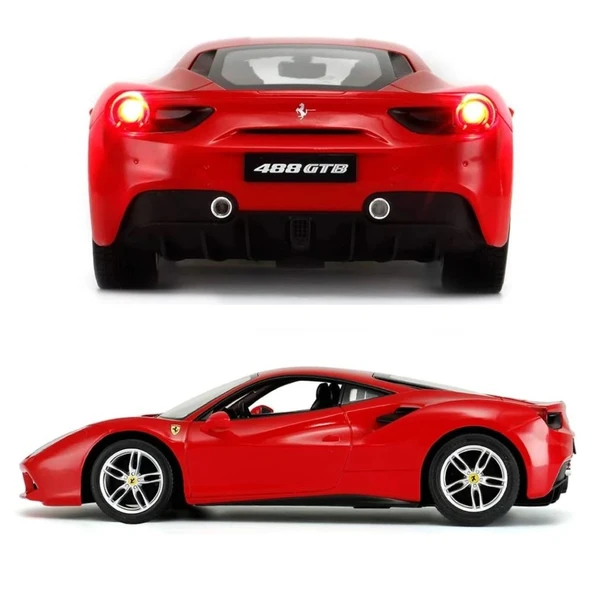 Rastar 1:14 Ferrari 488 GTB Uzaktan Kumandalı Araba Kırmızı 2.4 Ghz Işıklı Spor Araba - 3