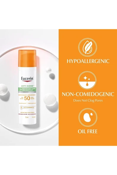 Eucerin Anti-Shine SPF50 Yüz Güneş Kremi 75ML - 9
