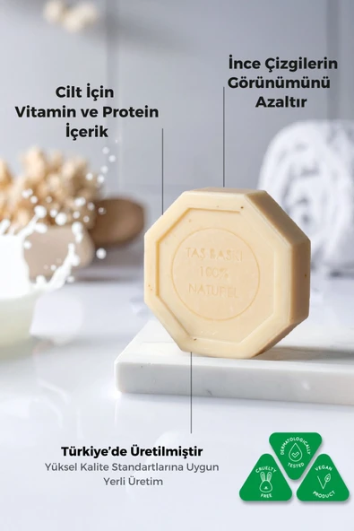 Eşek Sütü Özlü Taş Sabun Nemlendirici ve Cilt Canlandırıcı Bakım - 125 gr - 2