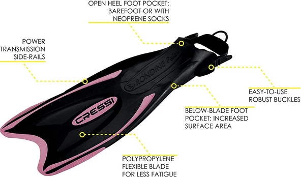 Cressi Palau Dalış Paleti  PINK NO:38-41 - 5