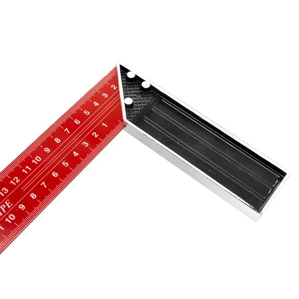 350 mm 35 cm Alüminyum Marangoz Gönye Metal Gövde Açılı Ölçüm Cetveli Ahşap İnşaat Hassas Gönye - 2