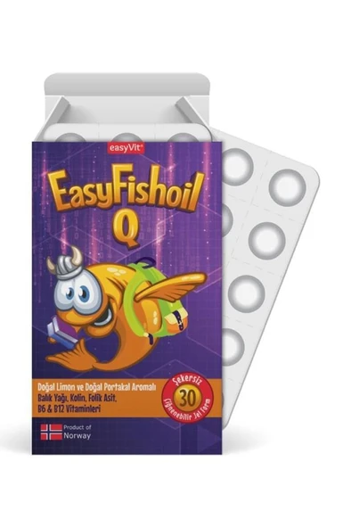Easyvit Easyq Kids Omega 3 Kolin Vitamin 30 Tablet