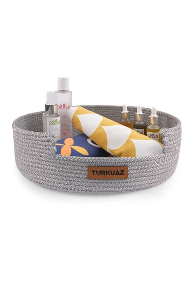 ÇOK AMAÇLI JÜT HASIR BÜYÜK BOY ORGANİZER SEPET - 10