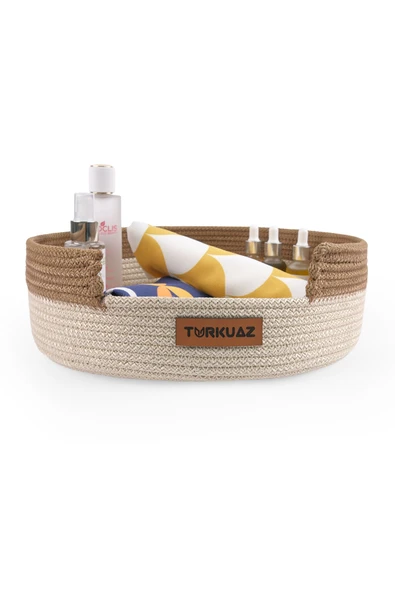 ÇOK AMAÇLI JÜT HASIR BÜYÜK BOY ORGANİZER SEPET - 2