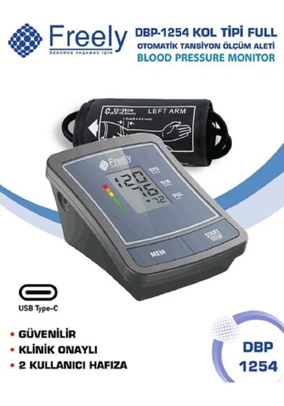 Freely Dijital Kol Tipi Tansiyon Ölçüm Aleti Dbp-1254 - 6