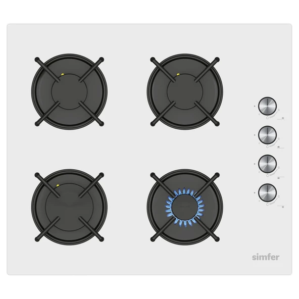 Simfer 4 Fonksiyon Trend Beyaz Cam 3'lü Ankastre Set (8253 Fırın - 3048 Ocak - 8728 Davlumbaz) - Resim 3