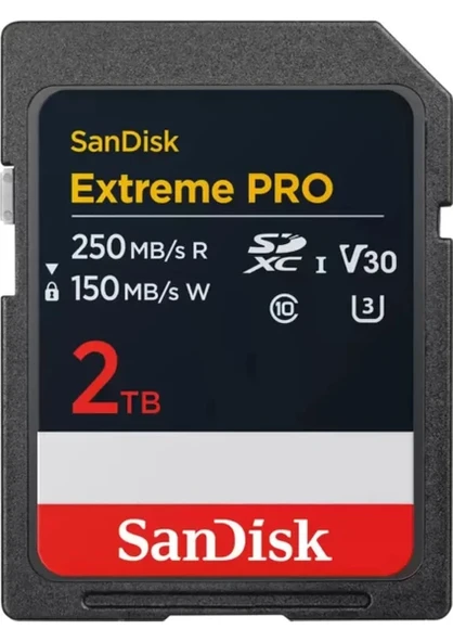 SanDisk Extreme Pro 2 TB SDSDXXD-2T00-GN4IN Class 10 UHS-I U3 V30 Hafıza Kartı
