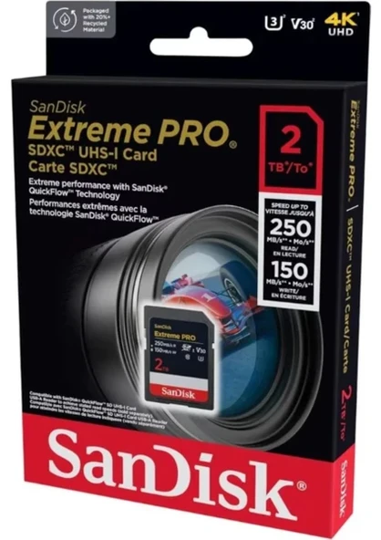 SanDisk Extreme Pro 2 TB SDSDXXD-2T00-GN4IN Class 10 UHS-I U3 V30 Hafıza Kartı - 2