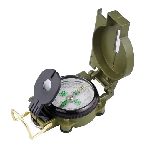 Hassas Lensatic Pusula, Amerikan Tarzı, Açık Kamp Yürüyüş Survival Için - 7