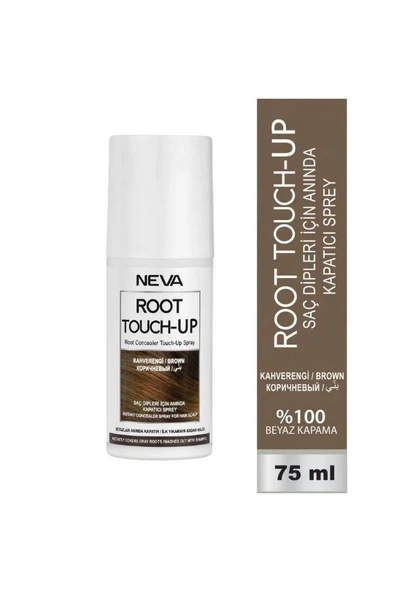 Neva Root Touch up Saç Dipleri Için Anında Kapatıcı Sprey 75 ml - Kahverengi