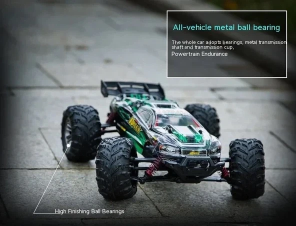 Xinlehong 1:16 Brushless Uzaktan Kumandalı Yüksek Hızlı Rc Araba 36km/s 2.4Ghz 4WD Usb Şarj Mavi - 12
