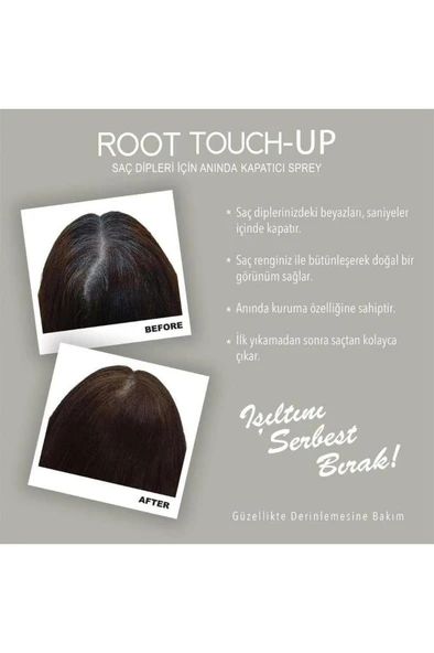 Neva Root Touch up Saç Dipleri Için Anında Kapatıcı Sprey 75 ml - Kahverengi - 3