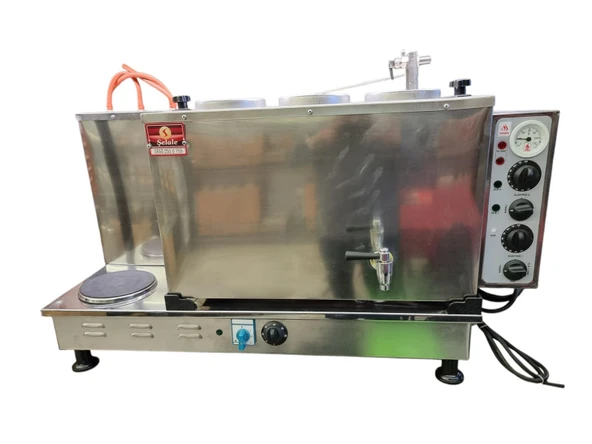 Meşale 3 Demlikli İnox Full Elektrikli Çay Kazanı