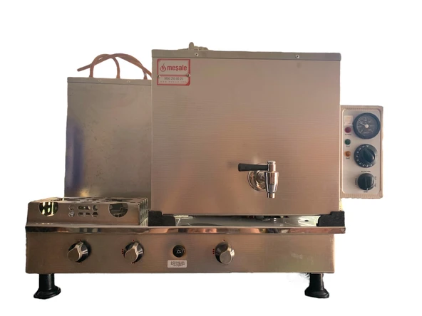 Meşale 2 Demlikli İnox Elektrik+ Gazlı Full Otomatik Çay Kazanı - 2