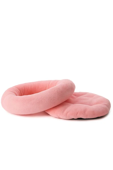 Ponchik Peluş Kedi Köpek Yatağı Simit Yumuşak Yatak - 3