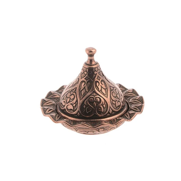 Kubbeli Mini 6'lı Antik Bakır Renk Lokumluk - 2