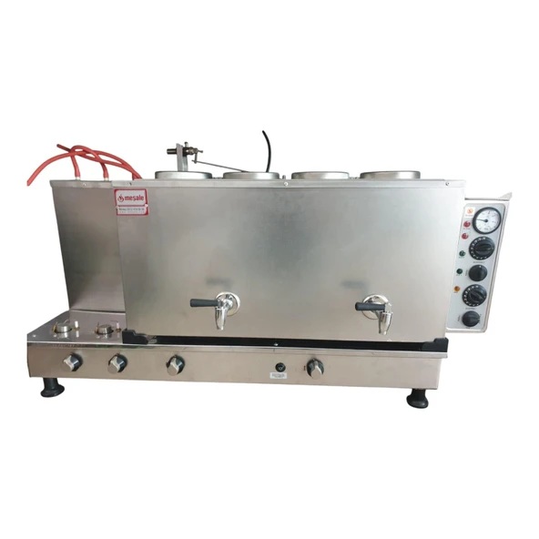 Meşale 4 Demlikli İnox Elektrik + Gazlı Full Otomatik Çay Kazanı ürün görseli 1