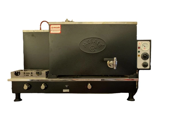 Meşale 3 Demlikli Siyah Elektrik + Gazlı Full Otomatik Çay Kazanı ürün görseli 1