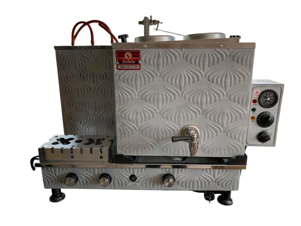 Şelale 2 Demlikli Otantik Midye Desen Turbo Elektrik + Gazlı Full Otomatik Çay Kazanı