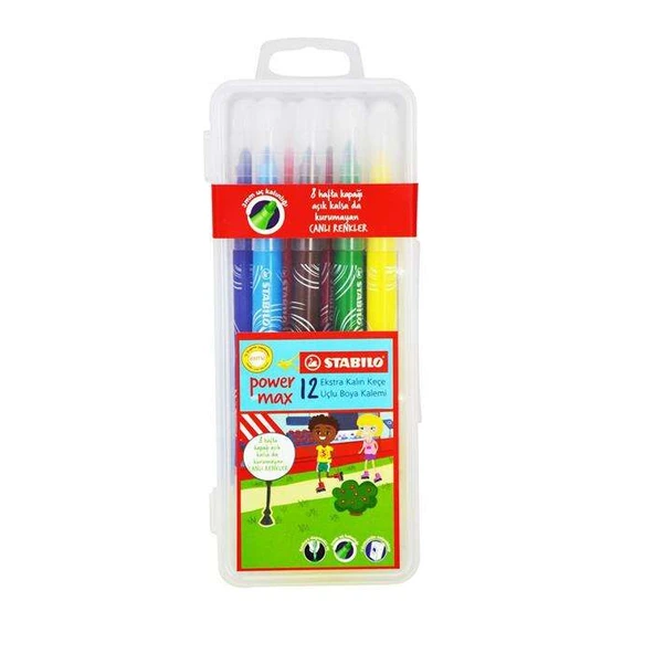 Stabilo Power Max 12'li Keçeli Boya Kalemi / ürün görseli