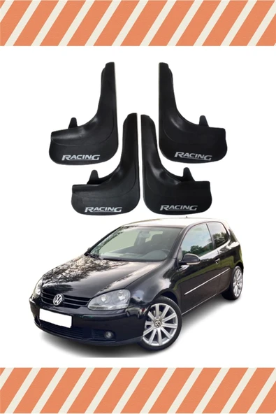 ALPAX OTOMOTİV  Volswagen Golf 5 Racing Yazılı 4'lü Tozluk Çamurluk Paçalık
