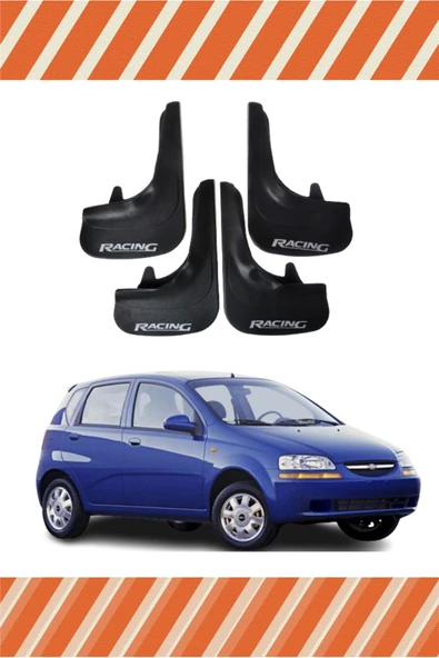 Heda Tex  Chevrolet Kalos Hb Tüm Kasalar Racing Yazılı 4'lü Tozluk Çamurluk Paçalık ürün görseli