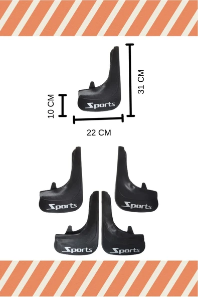 indispensablely  Ford Ka- Sports Yazılı 4'lü Tozluk Çamurluk Paçalık - Resim 2
