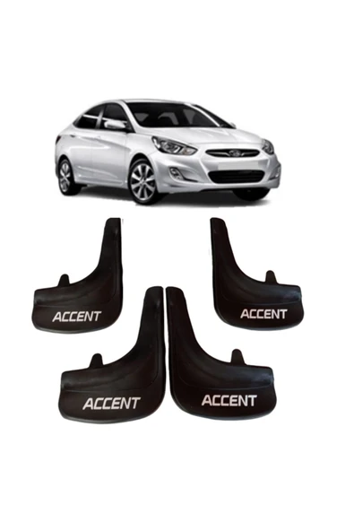 Heda Tex  Hyundai Accent Blue Accent yazılı 4'Lü Tozluk Çamurluk Paçalık - 1