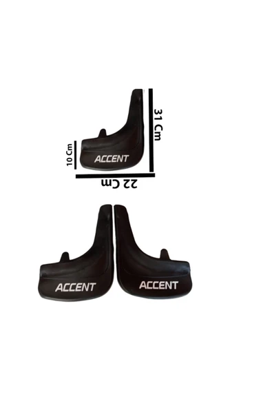 Heda Tex  Hyundai Accent Milenyum Accent yazılı 2'Li Tozluk Çamurluk Paçalık - Resim 2