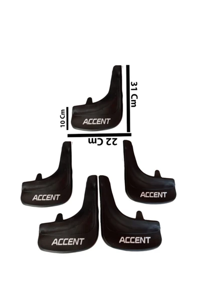 Heda Tex  Hyundai Accent Blue Accent yazılı 4'Lü Tozluk Çamurluk Paçalık - 2