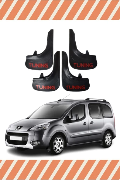 Heda Tex  Peugeot Partner Tunıng Yazılı 4'lü Tozluk Çamurluk Paçalık ürün görseli