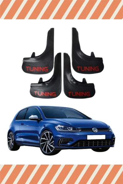 Heda Tex  DB Volswagen Golf 7 Tunıng Yazılı 4'lü Tozluk Çamurluk Paçalık ürün görseli