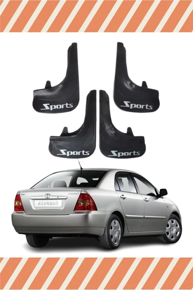 Heda Tex  Toyota Corolla Tüm Kasalar Sports Yazılı 4'lü Tozluk Çamurluk Paçalık ürün görseli