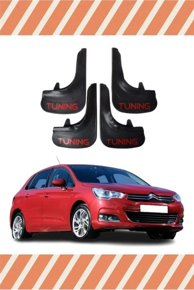 Heda Tex  YB Citroen C4 11 Ve Sonrası Tunıng Yazılı 4'lü Tozluk Çamurluk Paçalık ürün görseli