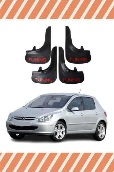 Heda Tex  Peugeot 307 Tunıng Yazılı 4'lü Tozluk Çamurluk Paçalık ürün görseli