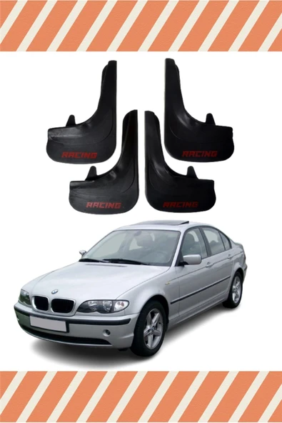 Heda Tex  Bmw E46 Racing Yazılı 4'lü Tozluk Çamurluk Paçalık ürün görseli