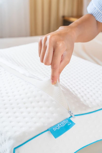 Softlife Visco Çift Boyun Destekli Ortopedik Visko Yastık - 60x40x12/10cm - 8