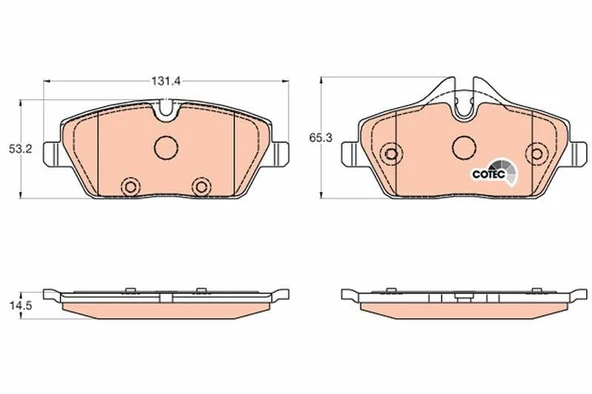 DİSK FREN BALATASI ÖN İ3 2013 ürün görseli 1