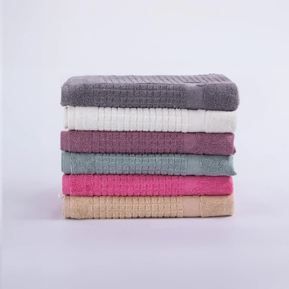 Homedius Banyo Kareli Ayak Desenli Pamuk Ayak Havlusu 50x70cm Yeşil 2’li - 6