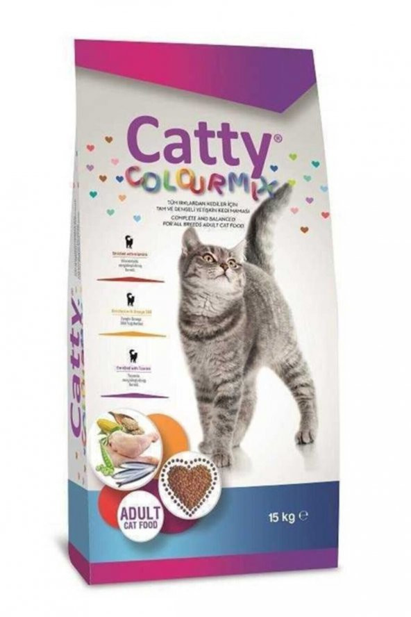 Catty Color Mix  Yetişkin Kedi Maması 2,5 kg - VAKUMLU ÖZEL PAKET