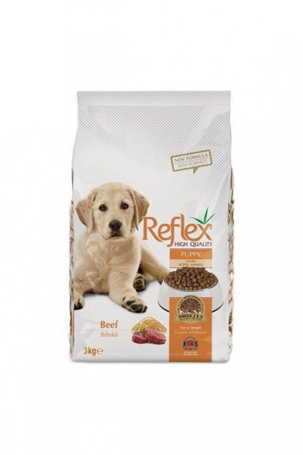 Reflex Biftekli Yavru Köpek Maması 3 kg- ŞEFFAF AMBALAJDIR