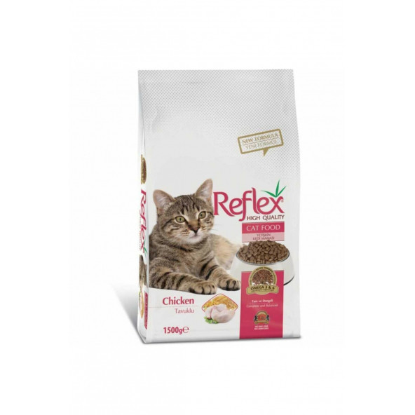 REFLEX Tavuklu Yetişkin Kedi Maması 500 Gr Şeffat Poşetir