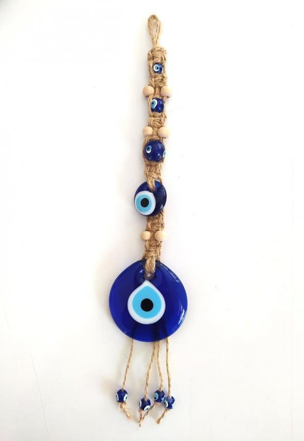 Nazarlık Hasır Makrome Nazar Duvar Süsü Hediyelik Süs Obje 9467 - 2