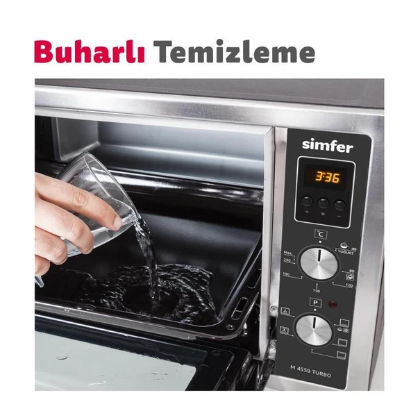 4546 Beyaz 45 LT Turbo Fan Mini/Midi Fırın - 6 Fonksiyon, Yoğurt Yapma & Buz Çözme Özellikli - Resim 7