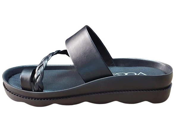 VOGA 1724 SİYAH CİLT PARMAK ARASI COMFORT CASUAL ANATOMİK TERLİK - 5