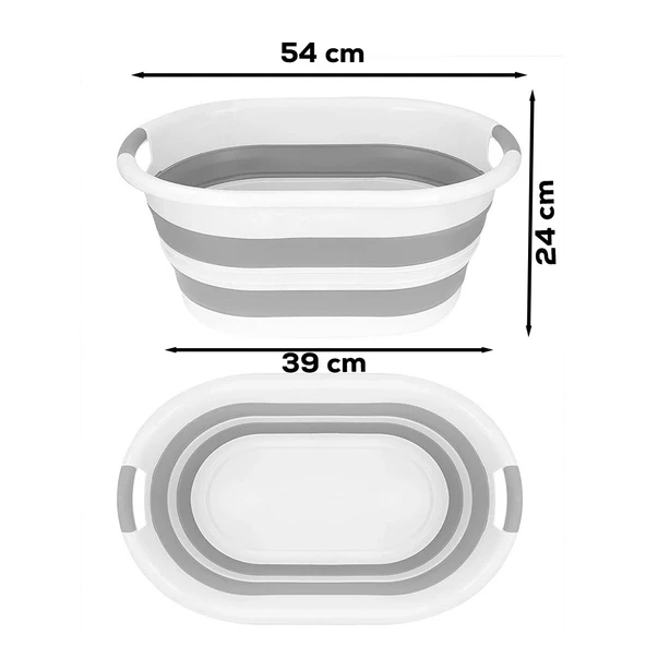 Porsima 2li Katlanır Temizlik Seti - Katlanır Sepet 25lt - Katlanır Kova 10lt - 4
