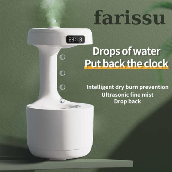 Anti-yerçekimi Su Damlası Gece Lambalı Ultrasonik Aroma Difüzör ve Hava Nemlendirici - 5