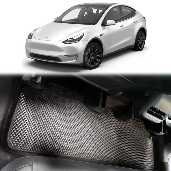 Bod Tesla Model Y 3D Havuzlu Paspas Yeni Nesil 2020-Sonrası Siyah