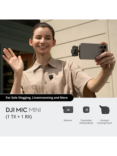 DJI Mic Mini (1TX + 1RX) Kablosuz Mikrofon (Resmi Distribütör Garantili) - 5