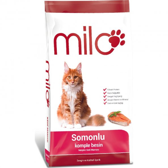MİLLO SOMONLU YETİŞKİN KEDİ MAMASI 1 KG   ŞEFFAF AMBALAJ